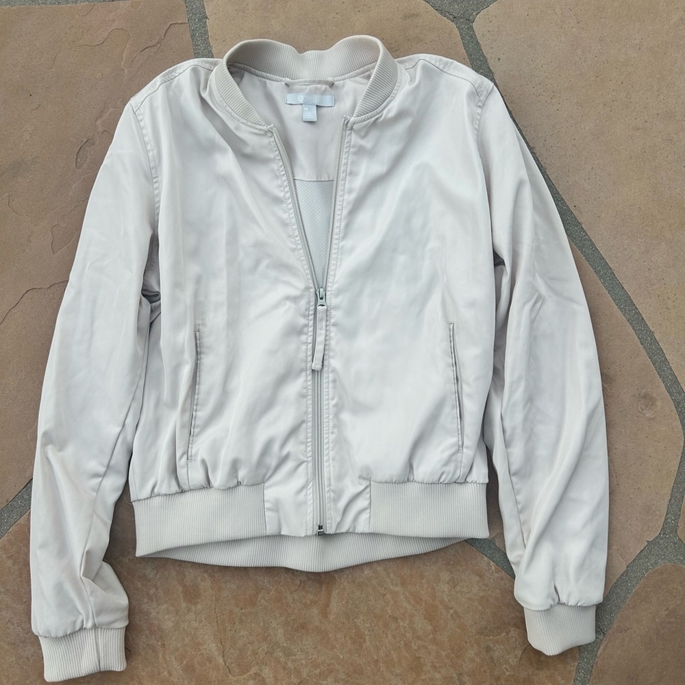 Zella Light Beige Bomber Jacket MN